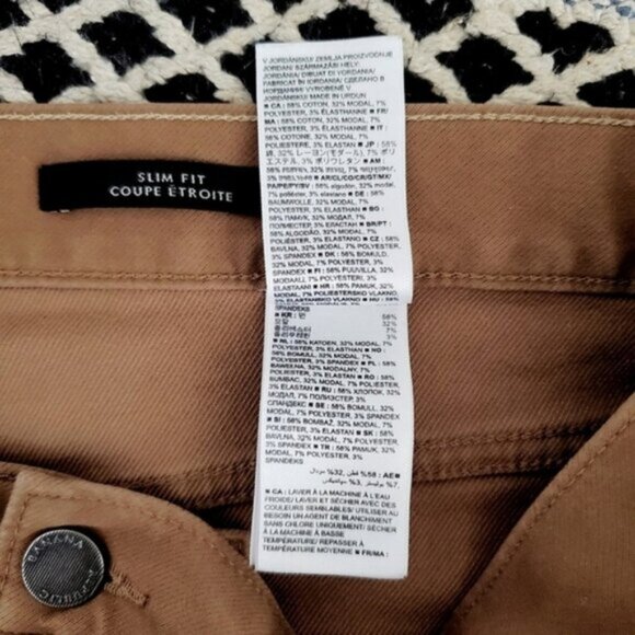 Banana Republic Traveler Slim Fit Twill Cotton Pants In Bronze Brown - Picture 9 of 14